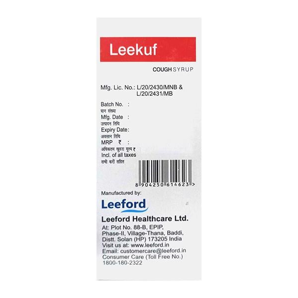 LEEKUF COUGH Syrup 100ml - Global Surgicals