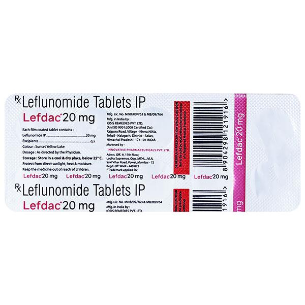 LEFDAC 20mg Tablet 10's - Global Surgicals