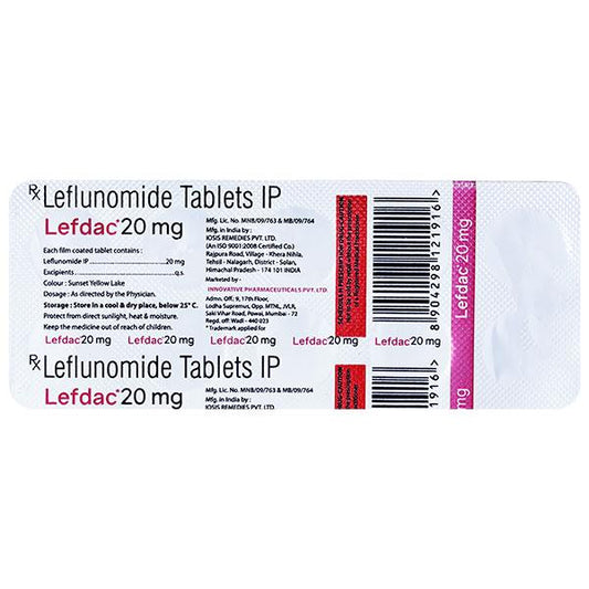 LEFDAC 20mg Tablet 10's - Global Surgicals