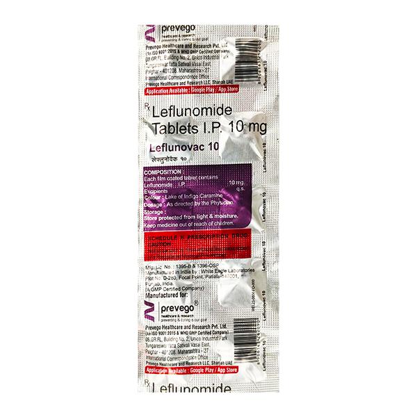 LEFLUNOVAC 10 Tablet 10's - Global Surgicals