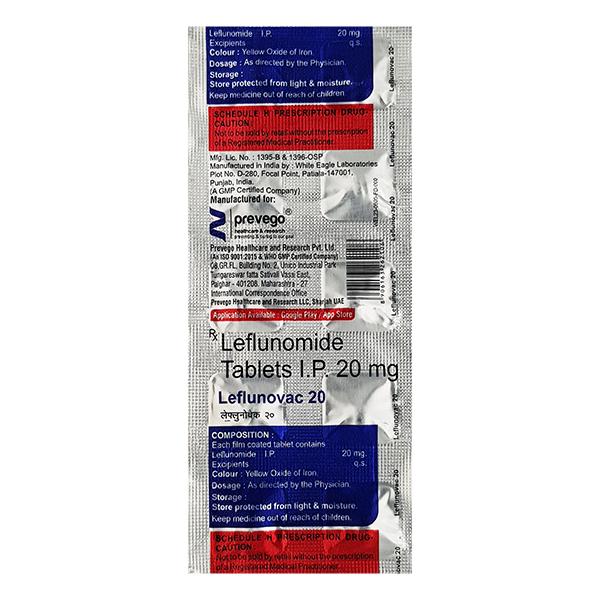 LEFLUNOVAC 20 Tablet 10's - Global Surgicals