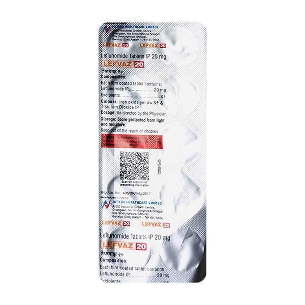 LEFVAZ 20 Tablet 10's - Global Surgicals