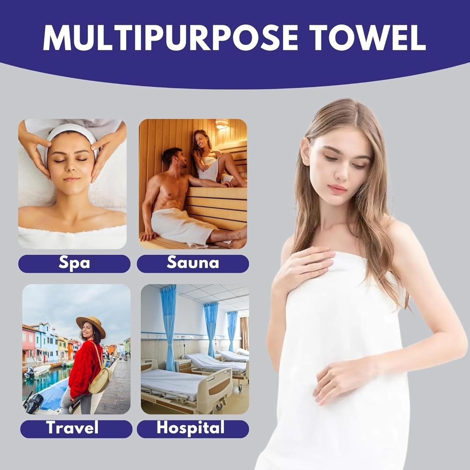 Leios Disposable Non Woven Face and Body Towel - Global Surgicals