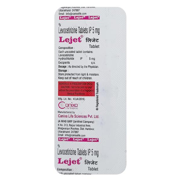 Lejet Tablet 10'S - Global Surgicals