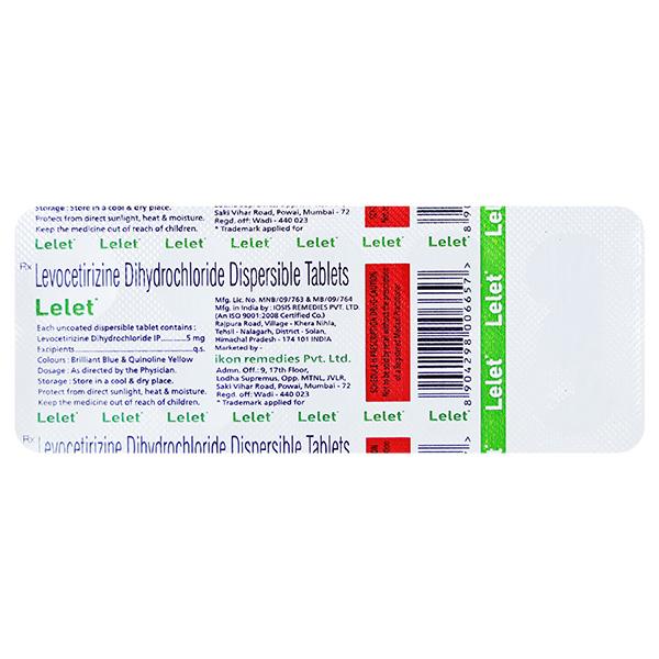 LELET Dispersible Tablet 10's - Global Surgicals