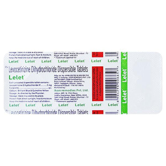 LELET Dispersible Tablet 10's - Global Surgicals