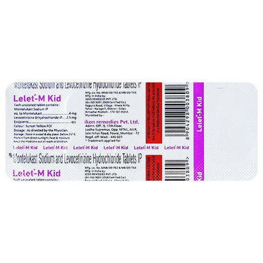 LELET M KID Tablet 10's - Global Surgicals