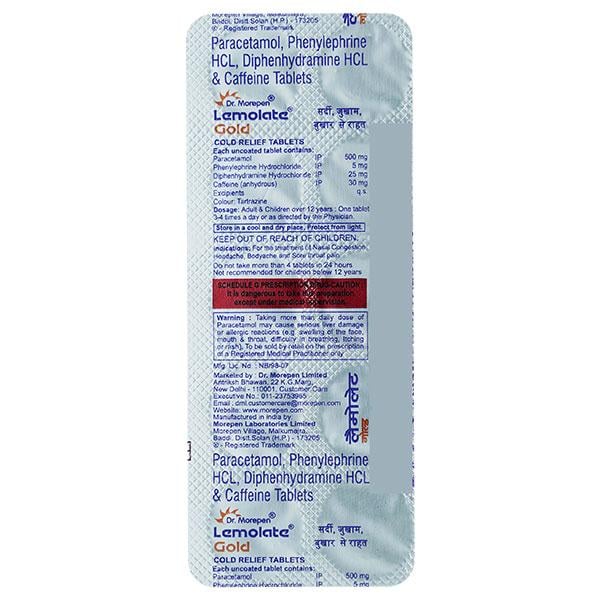 LEMOLATE GOLD Tablet 10's - Global Surgicals