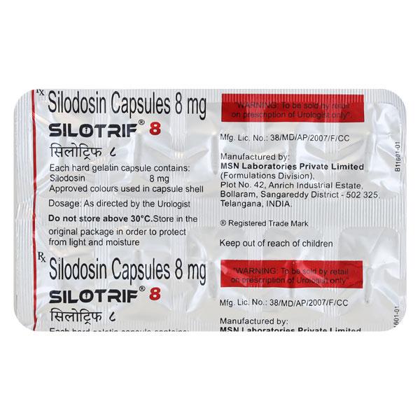 SILOTRIF 8mg Capsule 10's