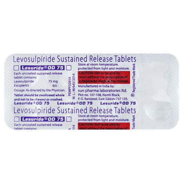 Lesuride OD 75mg Tablet 10'S - Global Surgicals