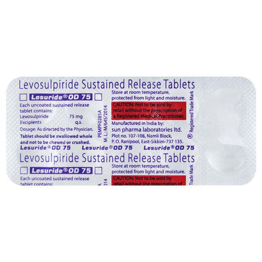 Lesuride OD 75mg Tablet 10'S - Global Surgicals