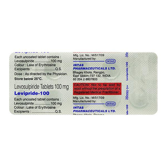 Levipride 100mg Tablet 10'S - Global Surgicals