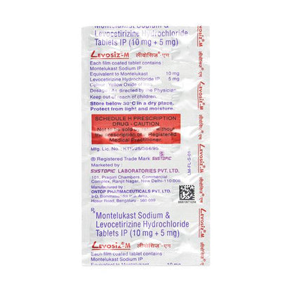 Levosiz M Tablet 15'S - Global Surgicals