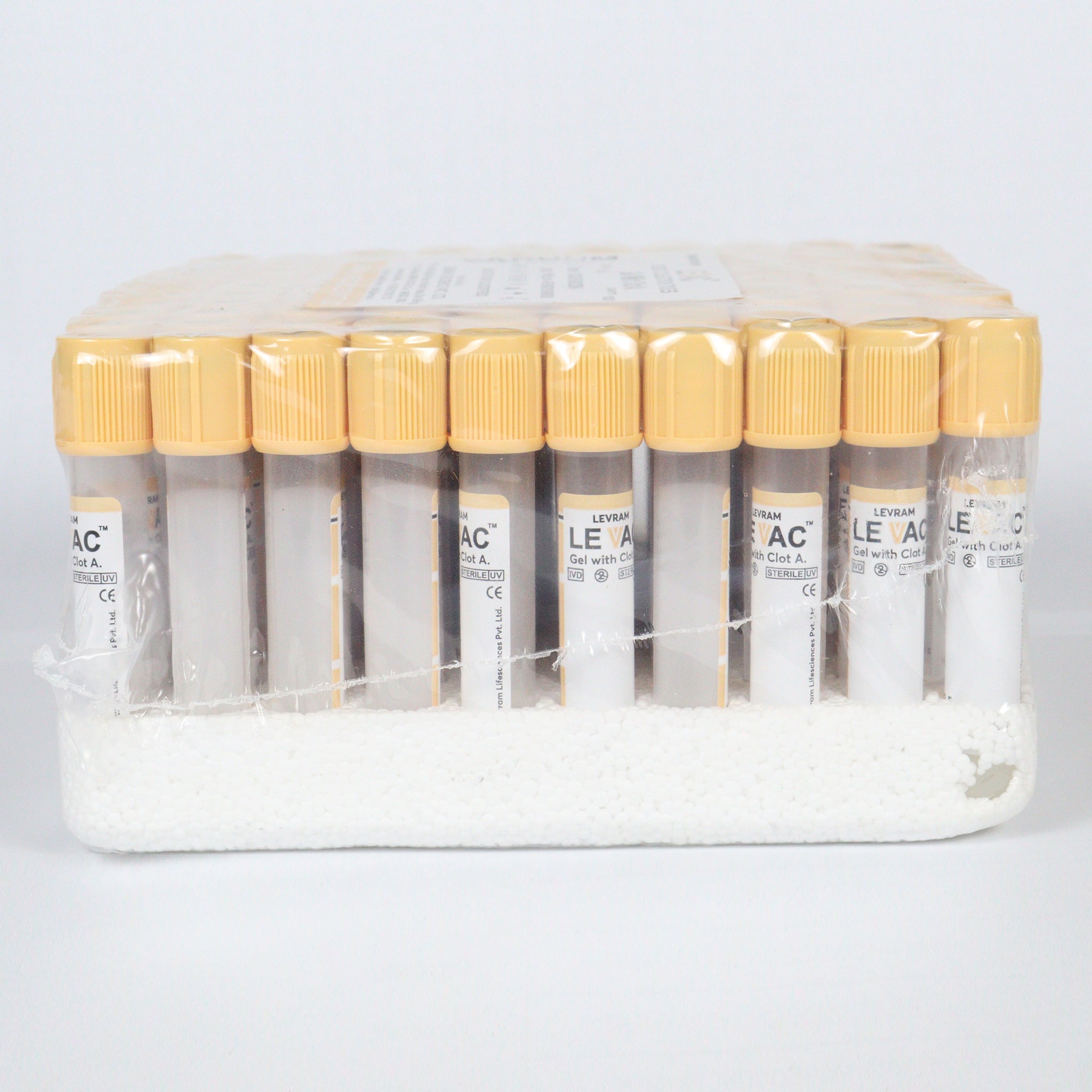 Levram Gel Clot Act Vacuum Blood Collection Tube - Global Surgicals