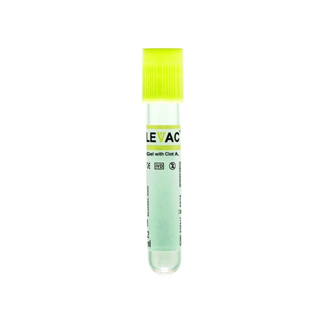 Levram Gel with Clot Activator Vacuum Blood Collection Tube - Global Surgicals