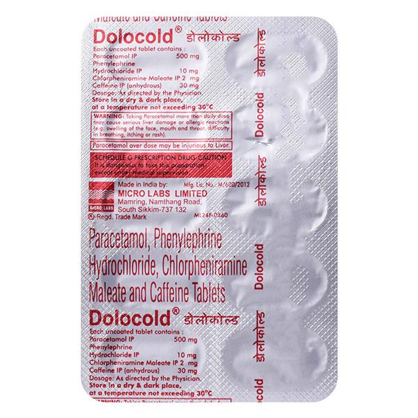 Dolo Cold New Tablet 10's