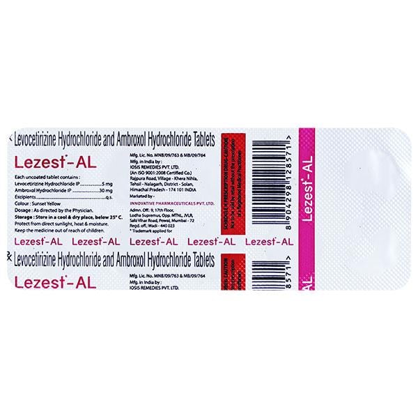LEZEST AL Tablet 10's - Global Surgicals