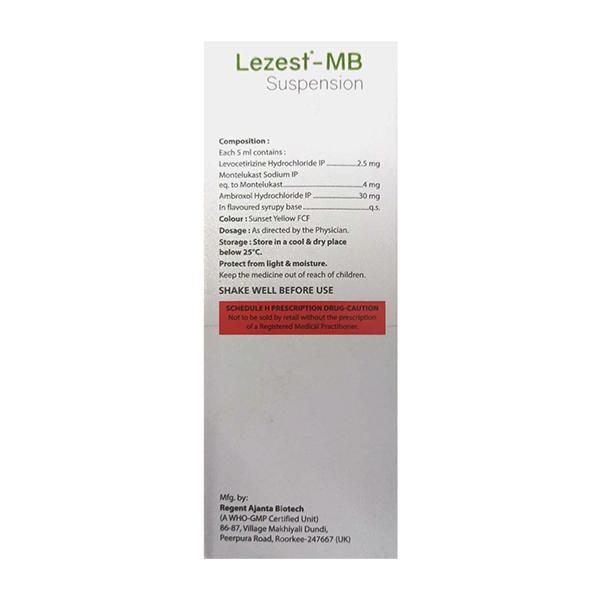 LEZEST MB Oral Suspension 60ml - Global Surgicals