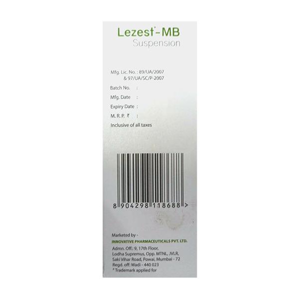 LEZEST MB Oral Suspension 60ml - Global Surgicals