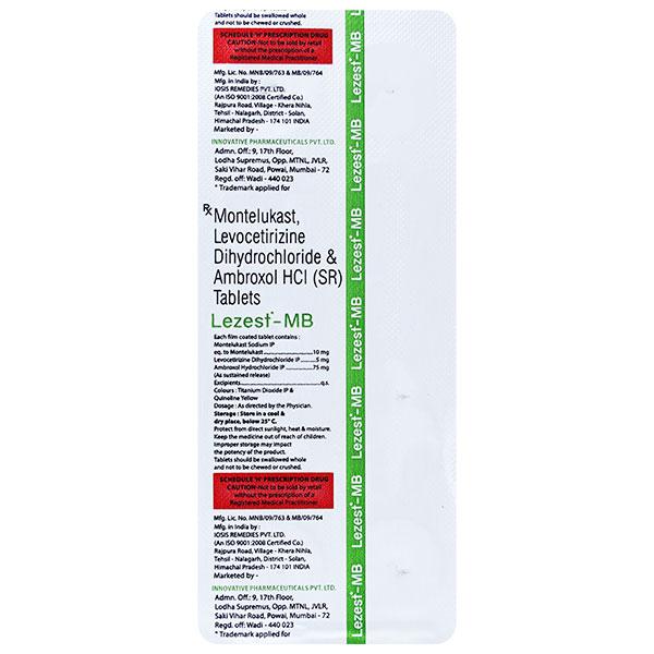LEZEST MB Tablet 10's - Global Surgicals