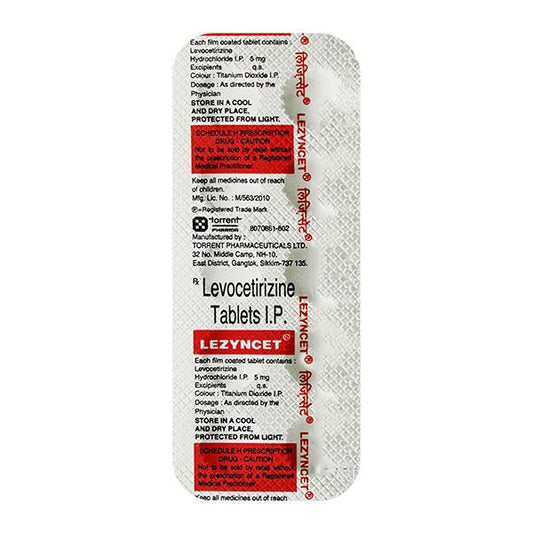 Lezyncet 5mg Tablet 10'S - Global Surgicals