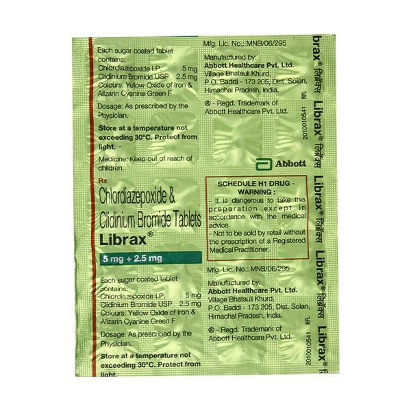 Librax 2.5/5mg Tablet 10'S - Global Surgicals