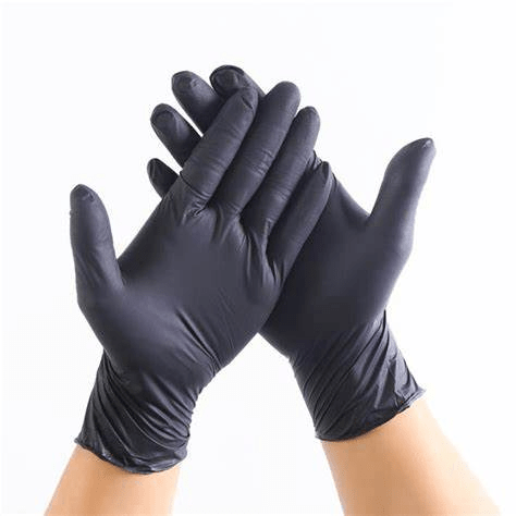 Life Care+ Black Nitrile Examination Gloves - Global Surgicals