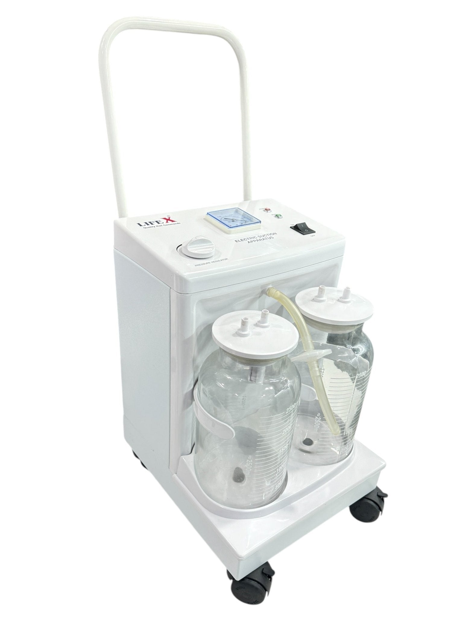 LifeX Suction Machine - Double Jar Trolley - Global Surgicals