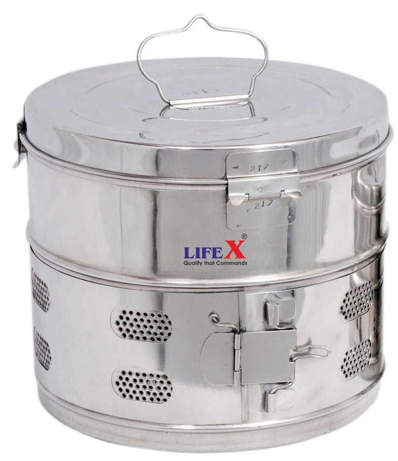 LIFEX Super Deluxe Jointless 304 Grade Dressing Drum - Global Surgicals