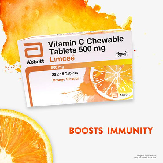 LIMCEE ORANGE FLAVOUR 500mg Chewable Tablet 15's - Global Surgicals