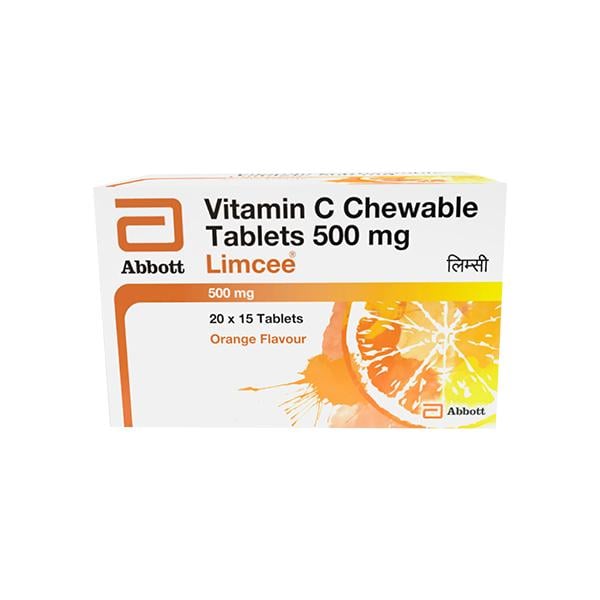 LIMCEE ORANGE FLAVOUR 500mg Chewable Tablet 15's - Global Surgicals