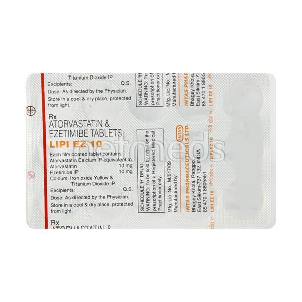 Lipi EZ 10mg Tablet 15'S - Global Surgicals