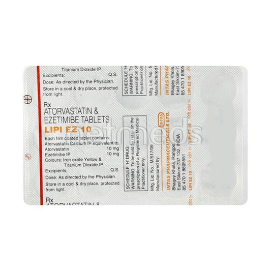 Lipi EZ 10mg Tablet 15'S - Global Surgicals