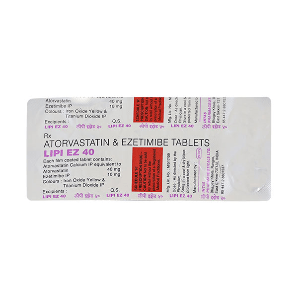Lipi Ez 40mg Tablet 10's - Global Surgicals