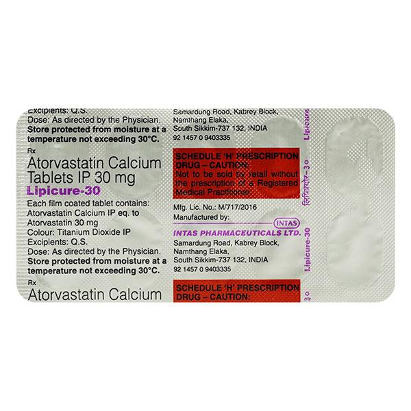 LIPICURE 30 Tablet 10's - Global Surgicals