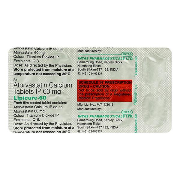 LIPICURE 60 Tablet 10's - Global Surgicals
