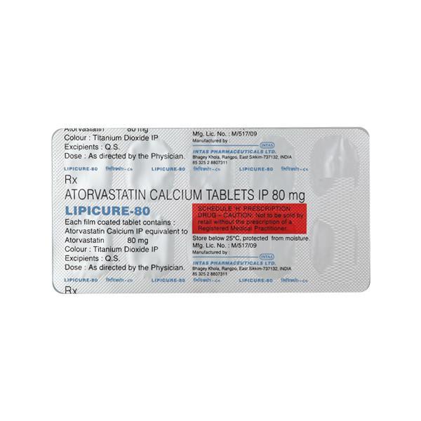 Lipicure 80mg Tablet 10'S - Global Surgicals