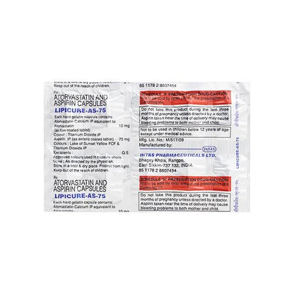 Lipicure AS 75mg Capsule 10'S - Global Surgicals