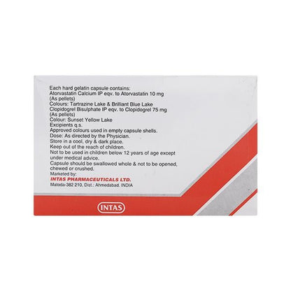 Lipicure CV 10/75mg Capsule 10'S - Global Surgicals