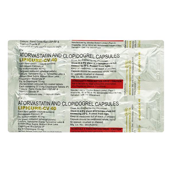 LIPICURE CV 40 Capsule 10's - Global Surgicals