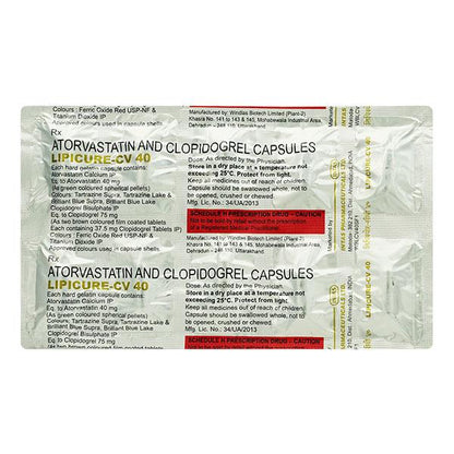 LIPICURE CV 40 Capsule 10's - Global Surgicals