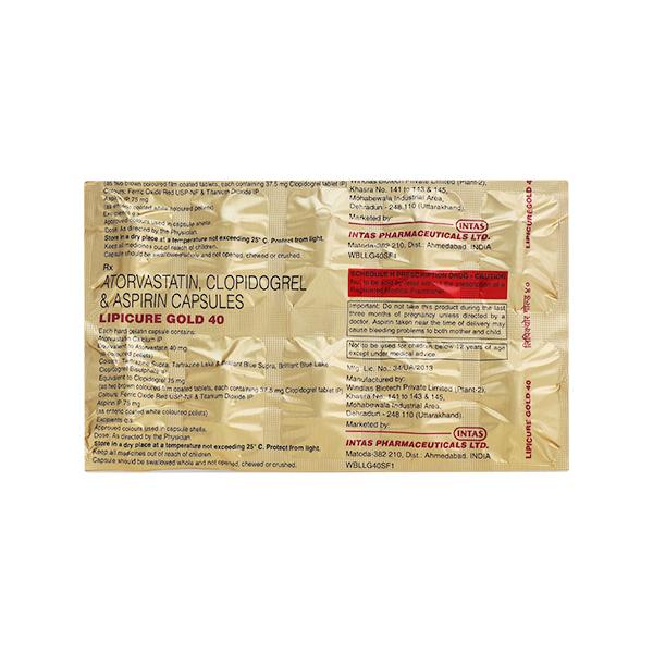 LIPICURE GOLD 40mg Capsule 10's - Global Surgicals