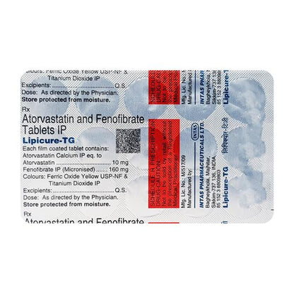 Lipicure TG 160mg Tablet 15'S - Global Surgicals