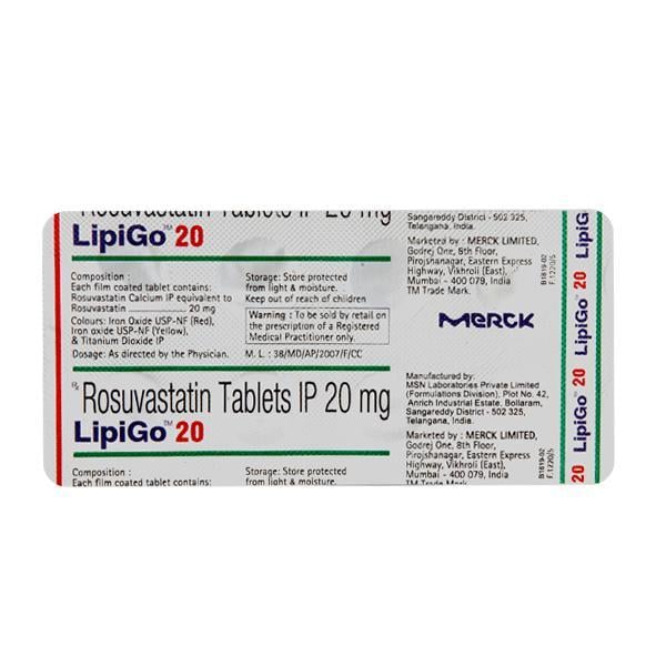 Lipigo 20mg Tablet 10'S - Global Surgicals