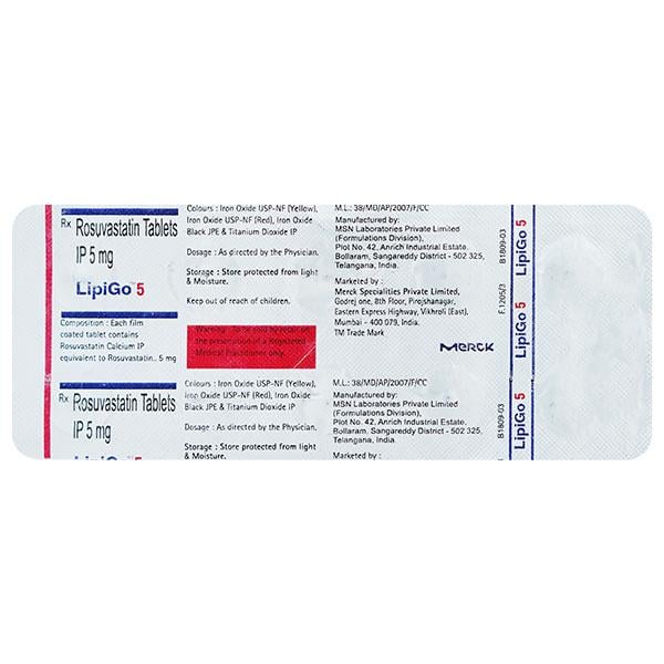 Lipigo 5mg Tablet 10'S - Global Surgicals