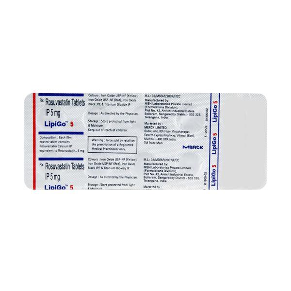 Lipigo 5mg Tablet 10'S - Global Surgicals