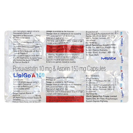 Lipigo A 10/150mg Capsule 10'S - Global Surgicals