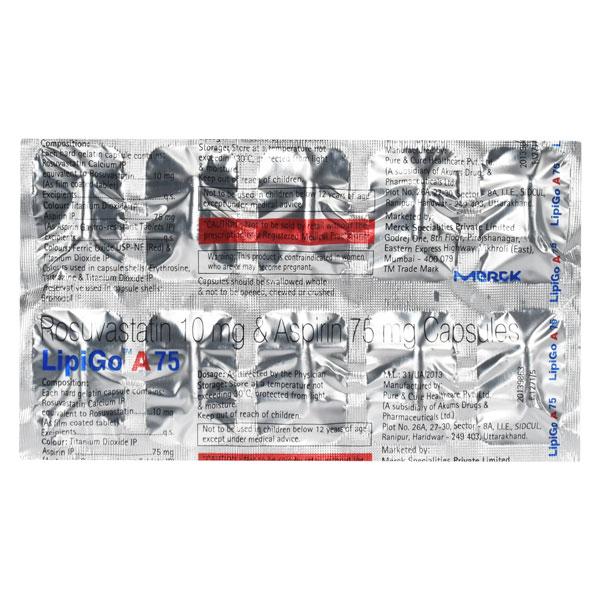Lipigo A 10/75mg Capsule 10'S - Global Surgicals