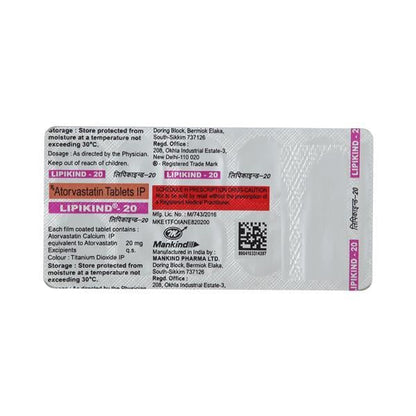 Lipikind 20mg Tablet 10'S - Global Surgicals
