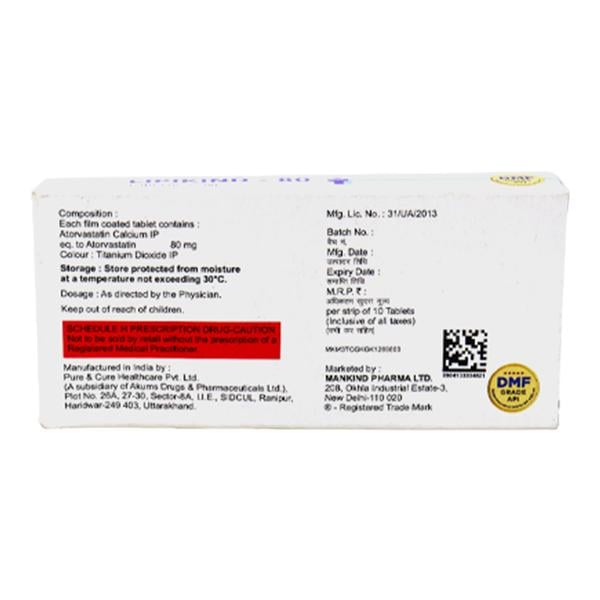 LIPIKIND 80 Tablet 10's - Global Surgicals